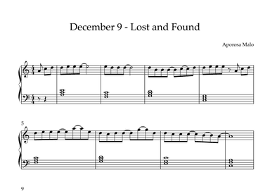 December 9 - Lost and Found