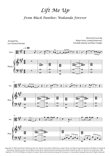 Lift Me Up (arr. Luís Gustavo Rossato)