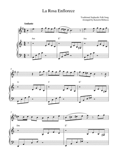 La Rosa Enflorece (The Rose Flowers) (arr. Kaiserin Rebecca)