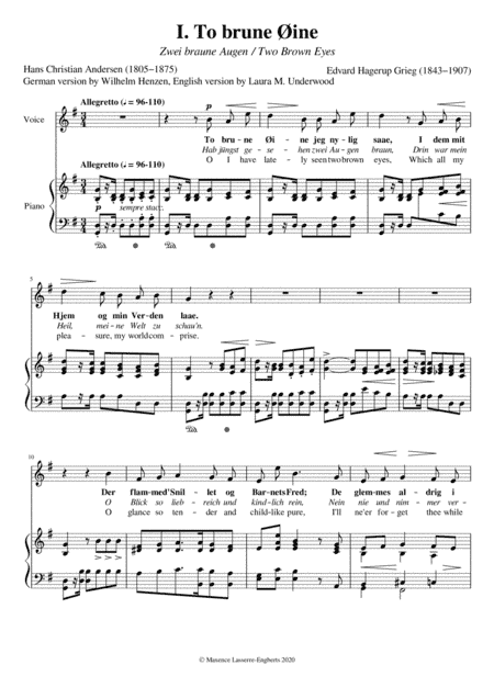Hjertets melodier (Melodies of the Heart) [Medium High Voice] (arr. Maxence Lasserre-Engberts)