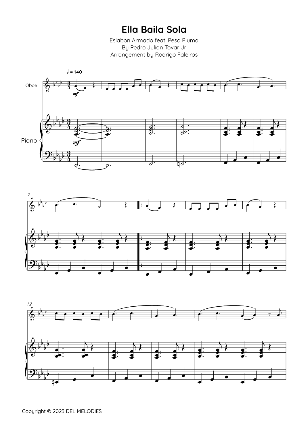 Ella Baila Sola (arr. Rodrigo Faleiros)