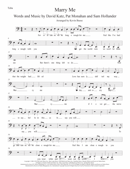 Marry Me (arr. Kevin Busse)