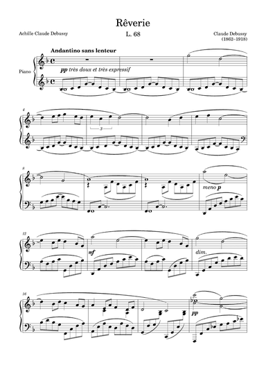 Reverie L. 68 (arr. Zachary Corbett)