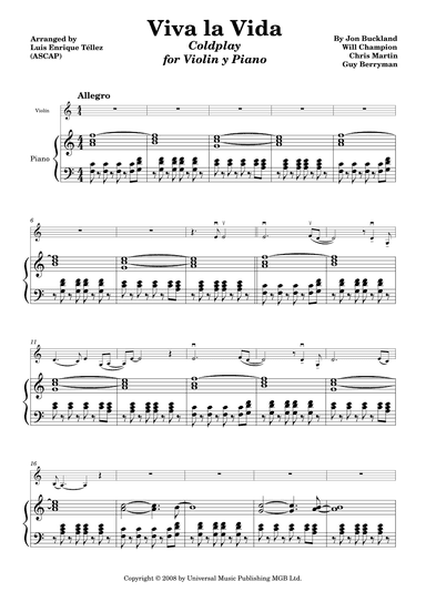 Viva La Vida (arr. Luis Enrique Téllez)