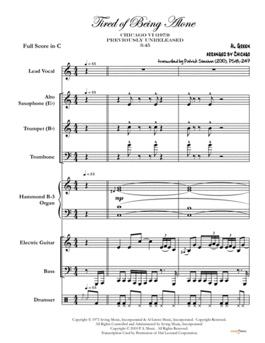 Tired Of Being Alone (arr. Patrick Sheehan)
