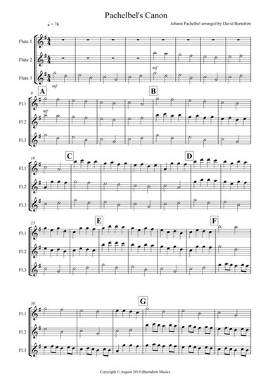Pachelbel's Canon for Flute Trio (arr. David Burndrett)