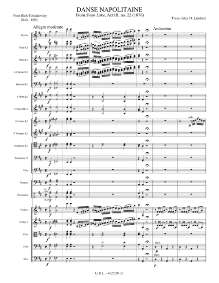 Danse Napolitaine from Swan Lake (arr. Glen D. Lienhart)