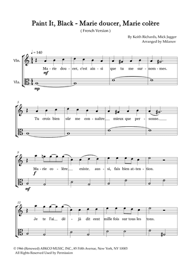 Paint It, Black (arr. Milanov)