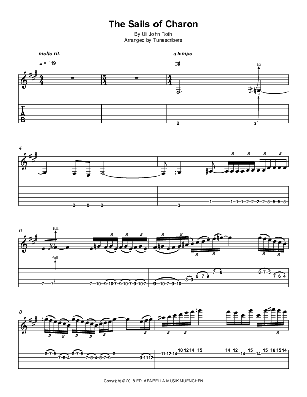 The Sails of Charon (arr. Tunescribers)