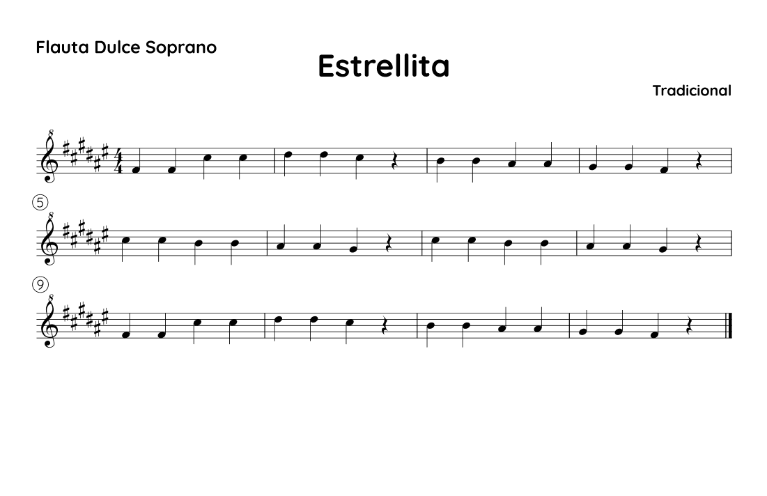 Estrellita - F# (arr. SUZUME)