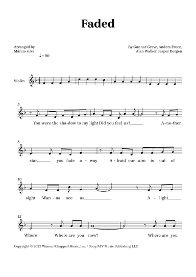 Faded (arr. Márcio Silva)