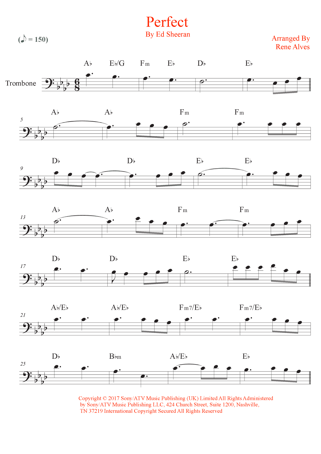 Perfect (arr. Rene Alves)