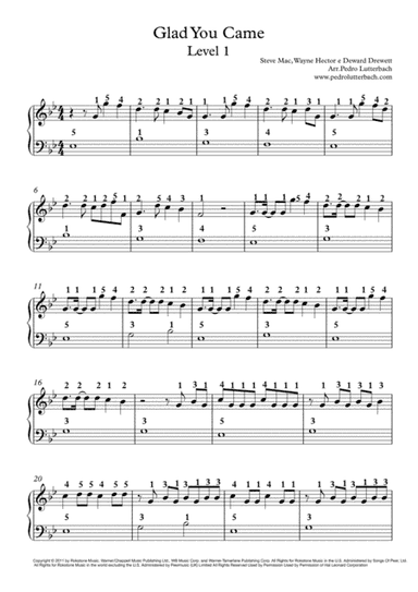 Glad You Came (arr. Pedro Lutterbach)