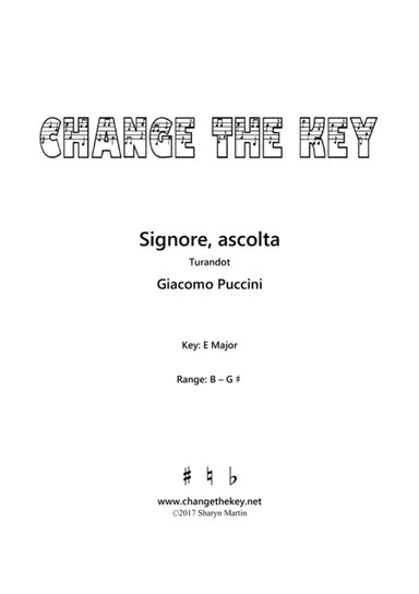 Signore, ascolta! - E Major (arr. Change the Key)