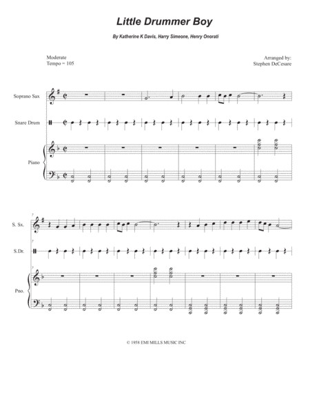 The Little Drummer Boy (arr. Stephen DeCesare)