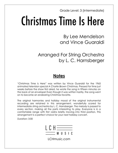 Christmas Time Is Here (arr. L. C. Harnsberger)