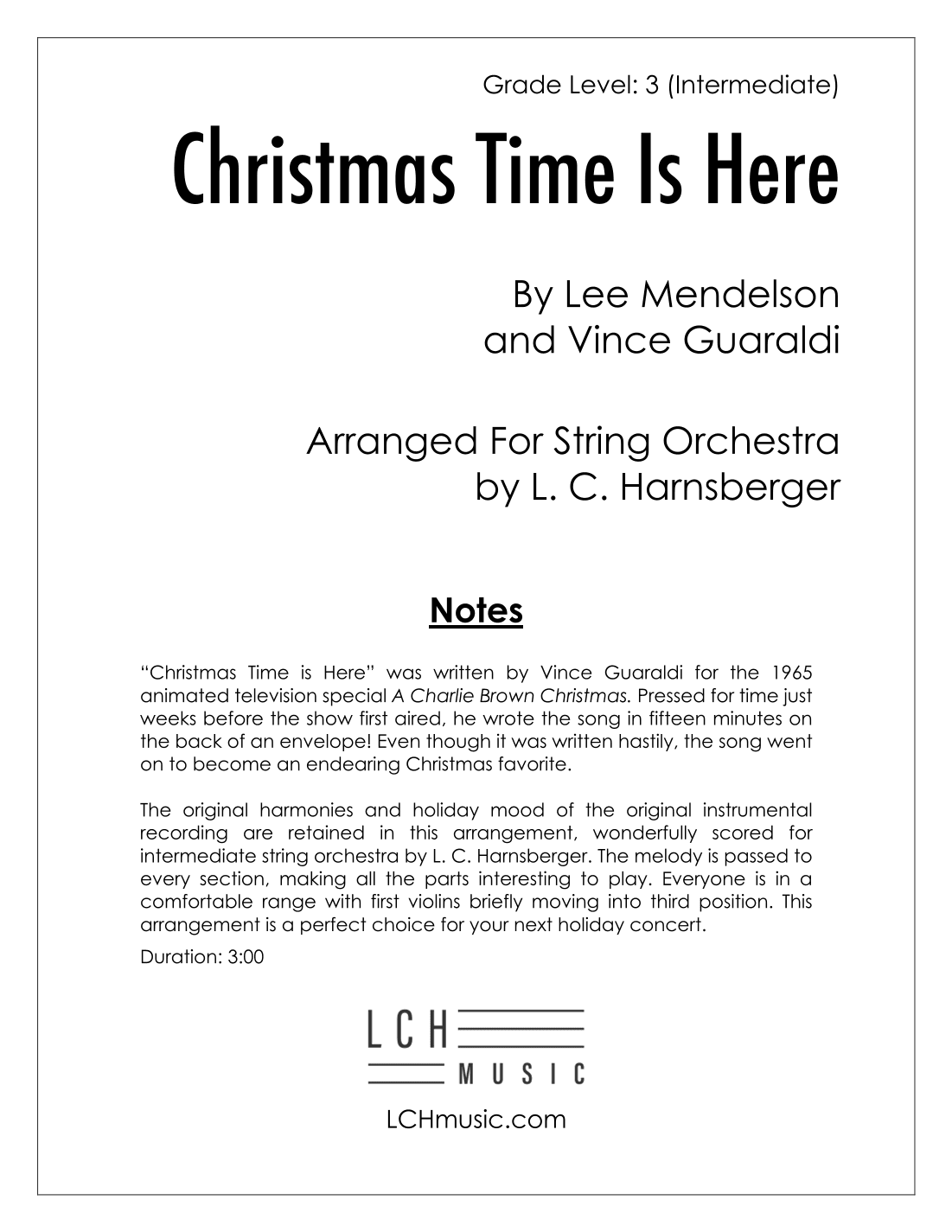 Christmas Time Is Here (arr. L. C. Harnsberger)