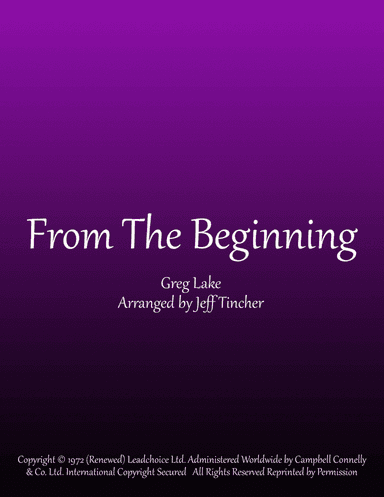 From The Beginning (arr. Jeff Tincher)