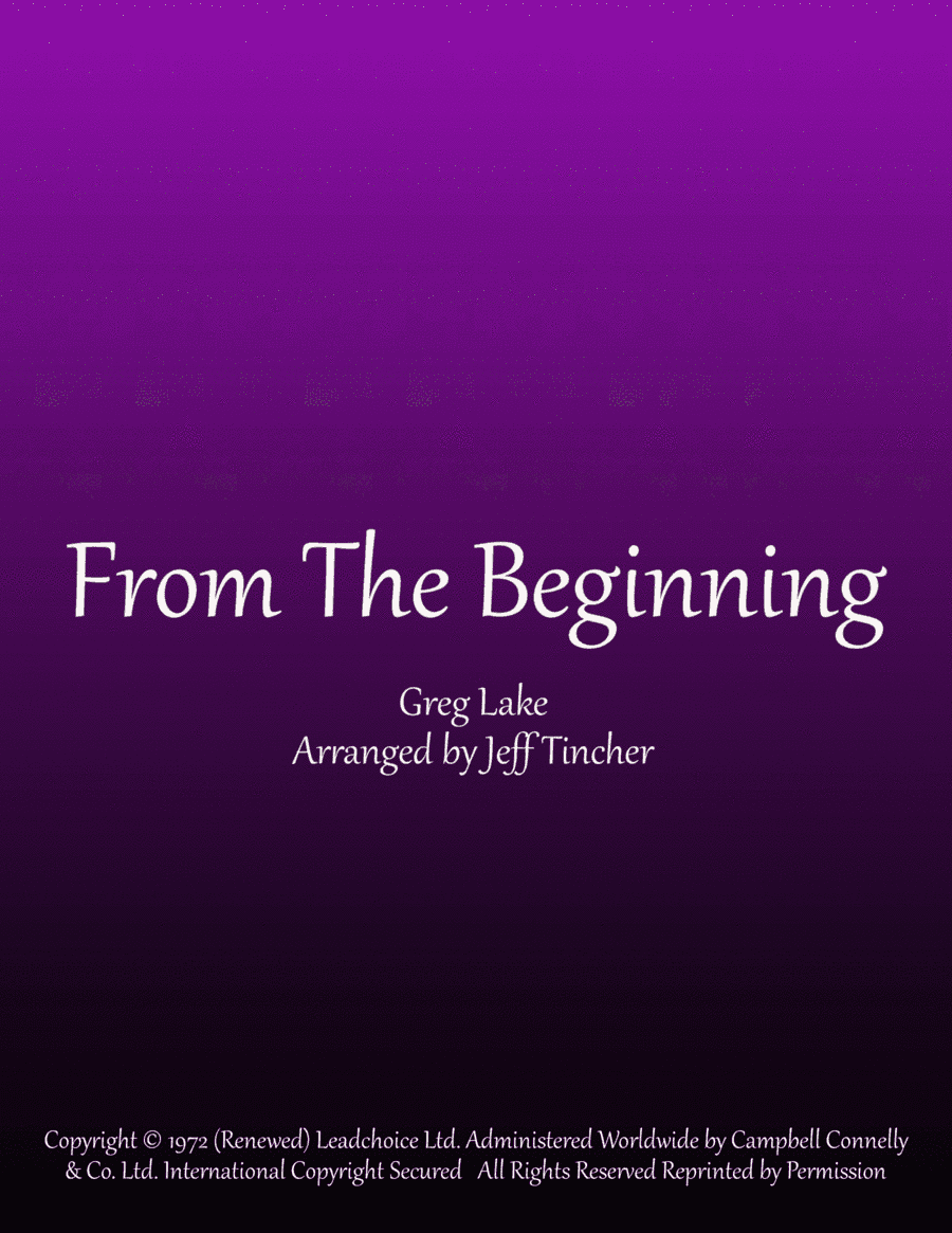 From The Beginning (arr. Jeff Tincher)