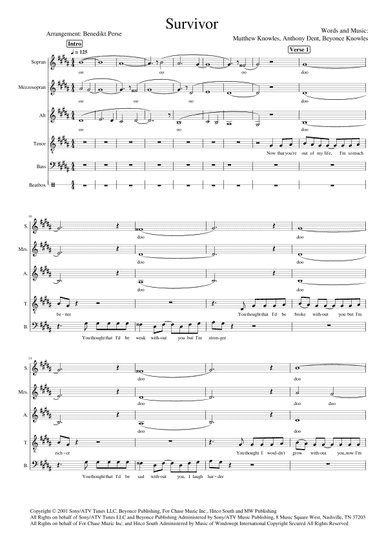 Survivor (arr. Benedikt Perse)