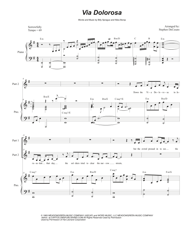 Via Dolorosa (arr. Stephen DeCesare)