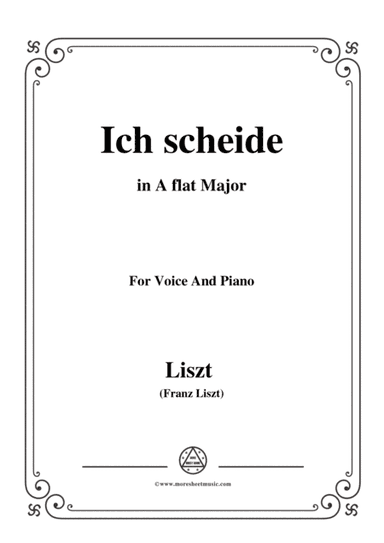 Liszt-Ich scheide in A flat Major,for Voice and Piano (arr. MSM)