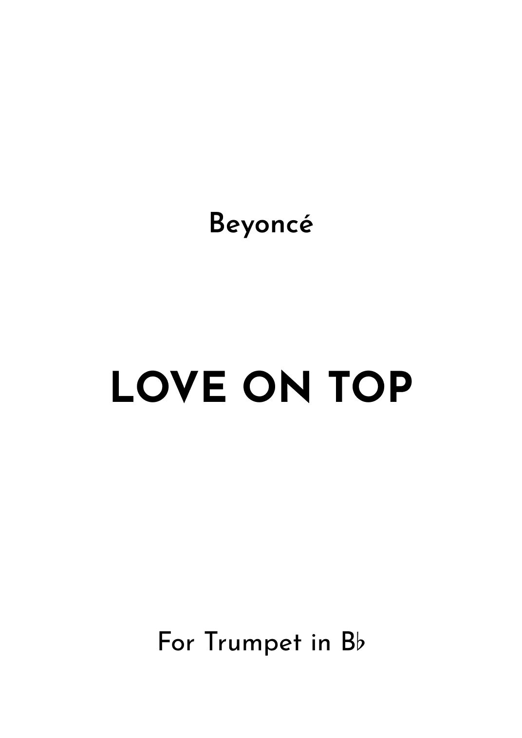 Love On Top (arr. Jireh J.)