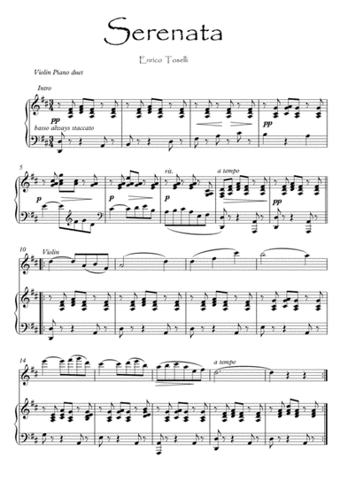 Serenata Violin Piano duet (arr. PianoSheetNow)