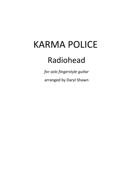 Karma Police (arr. Daryl Shawn)