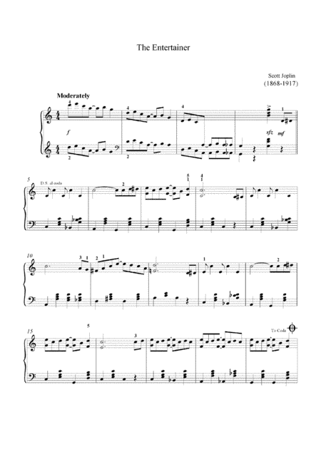 The Entertainer (Easy piano arrangement) (arr. MPS)