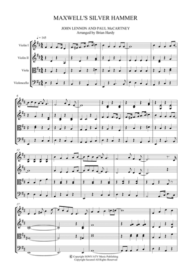 Maxwell's Silver Hammer (arr. Brian Hardy, Bacchus Quartet)
