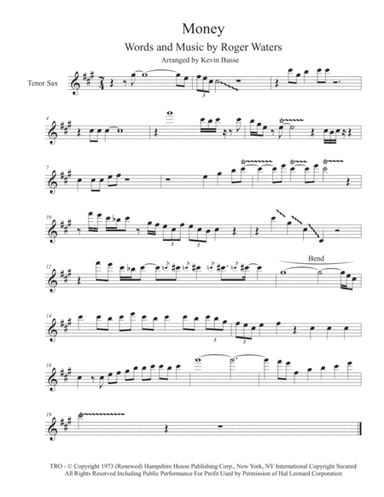Money (arr. Kevin Busse)