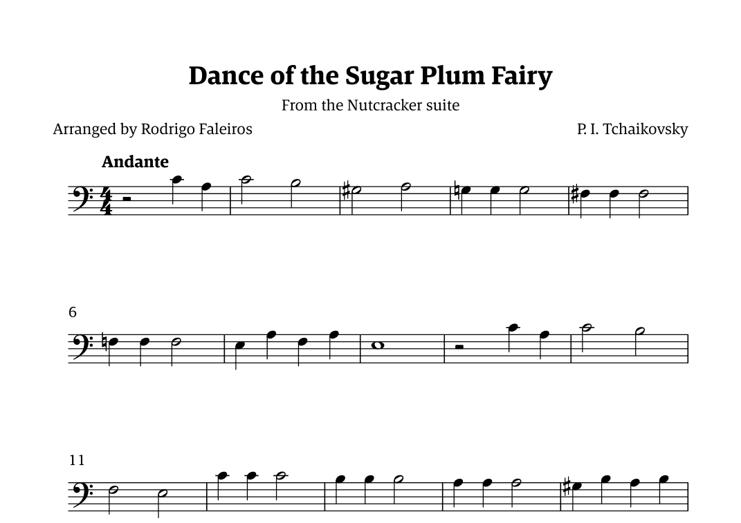 Sugar Plum Fairy theme (arr. Rodrigo Faleiros)