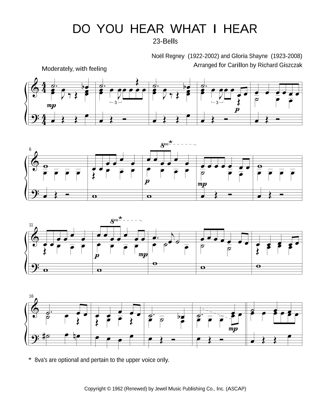 Do You Hear What I Hear (arr. Richard Giszczak)