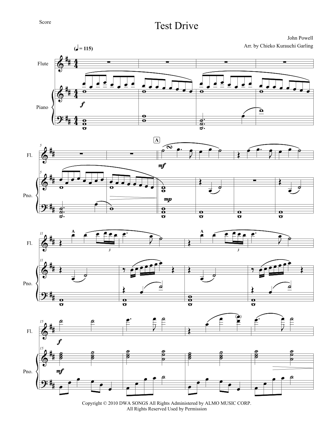 Test Drive (arr. Chieko Garling)