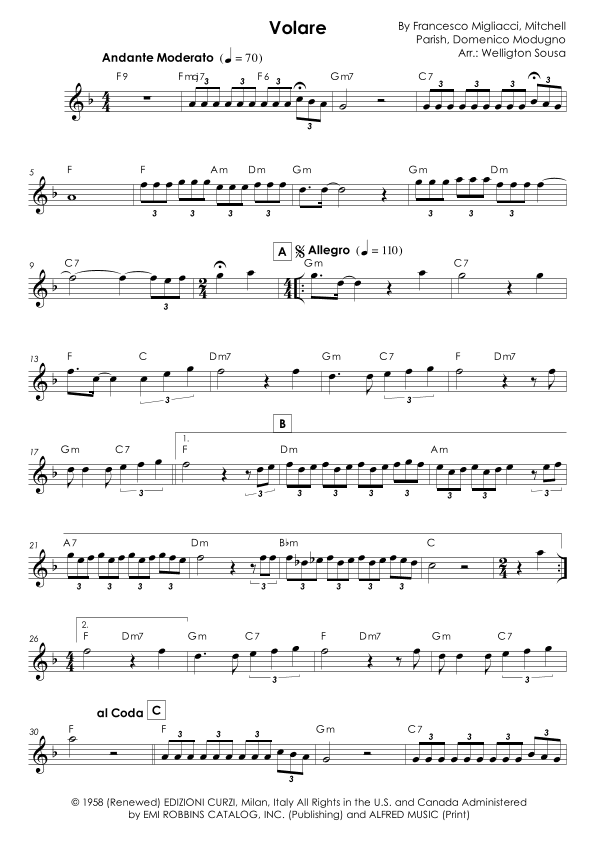 Volare (arr. Jose Welligton Sousa de Castro)