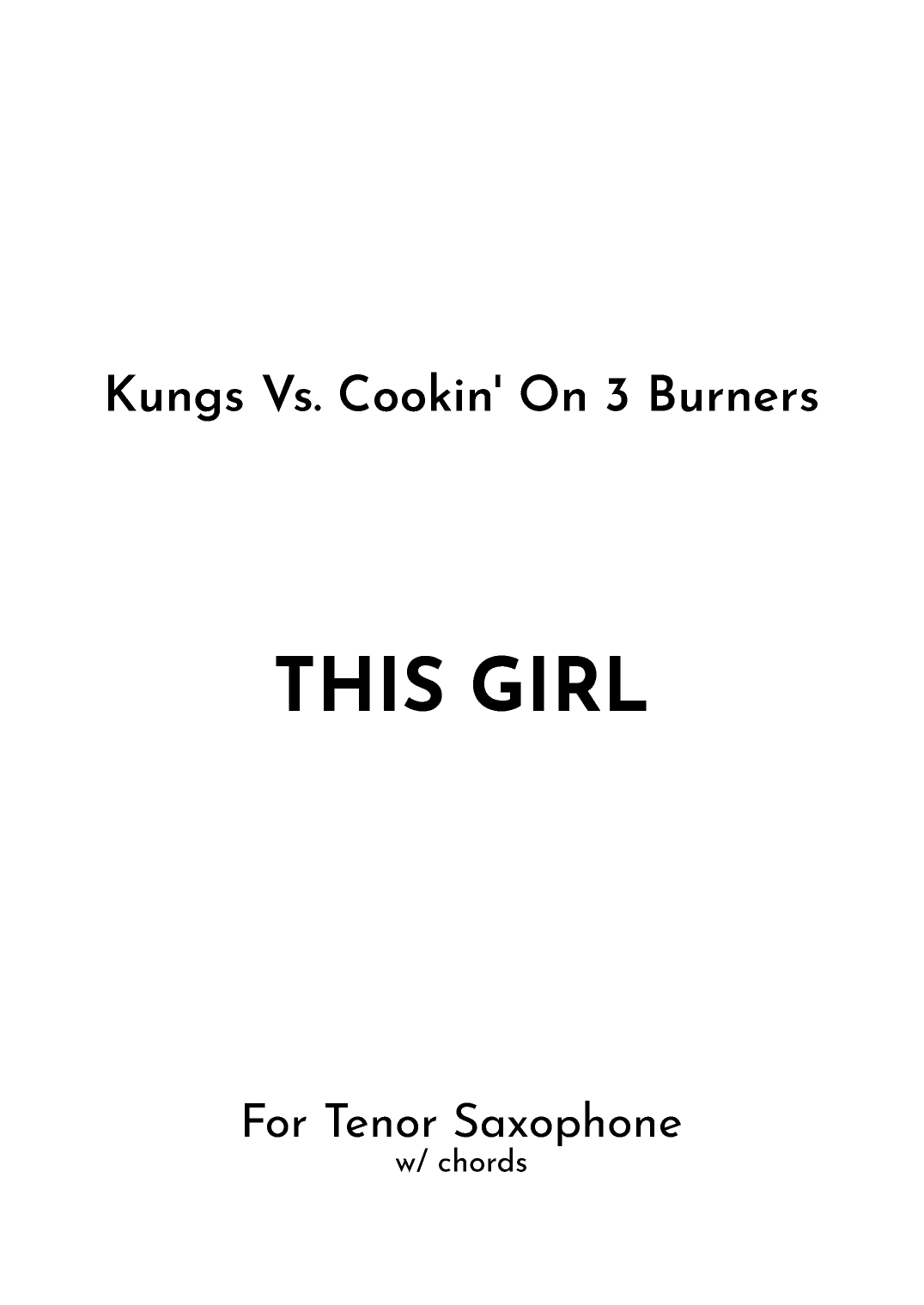 This Girl (arr. Jireh J.)