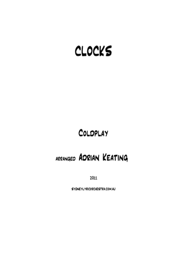 Clocks (arr. Adrian Keating)