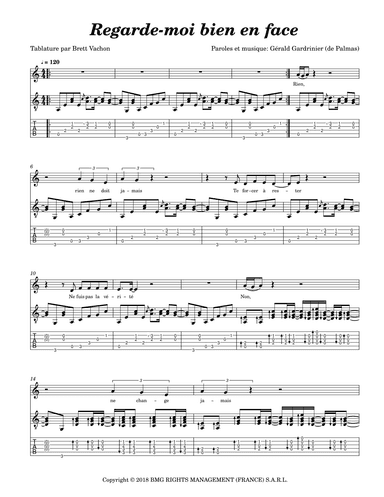 Regarde Moi Bien En Face (arr. Brett Vachon)