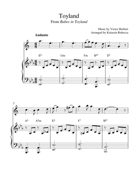 Toyland (From Babes in Toyland) (arr. Kaiserin Rebecca)