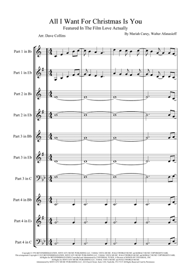All I Want For Christmas Is You (arr. Dave Collins)