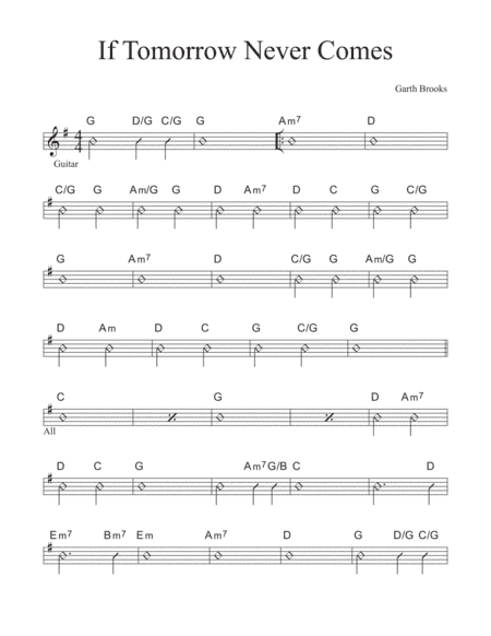 If Tomorrow Never Comes (arr. David M Fagnant)
