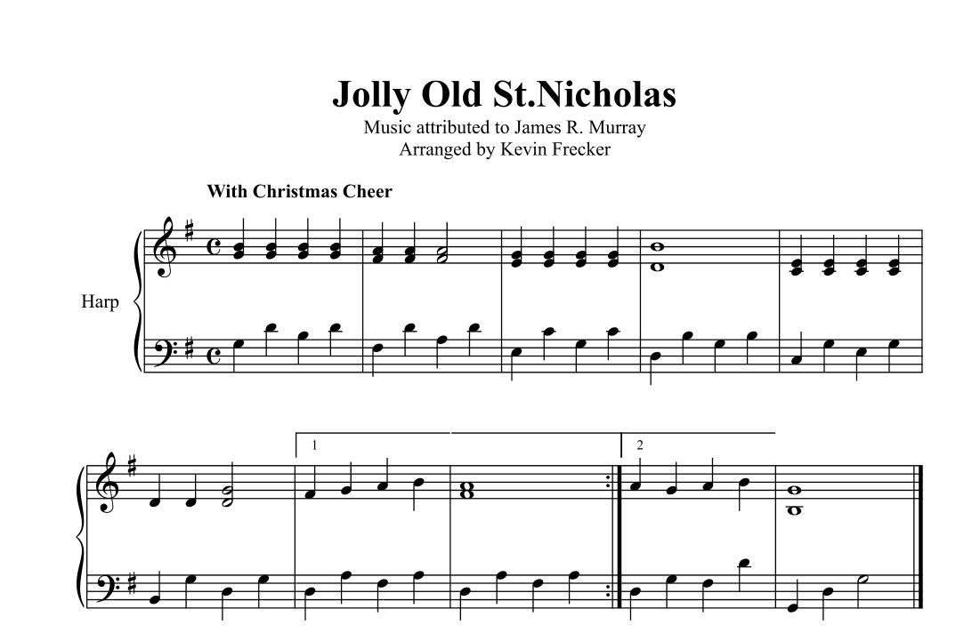 Jolly Old St. Nicholas (arr. Kevin Frecker)