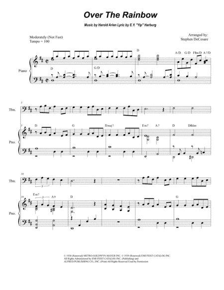 Over The Rainbow (from The Wizard Of Oz) (arr. Stephen DeCesare)