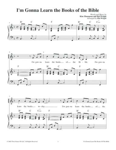 I'm Gonna Learn The Books Of The Bible