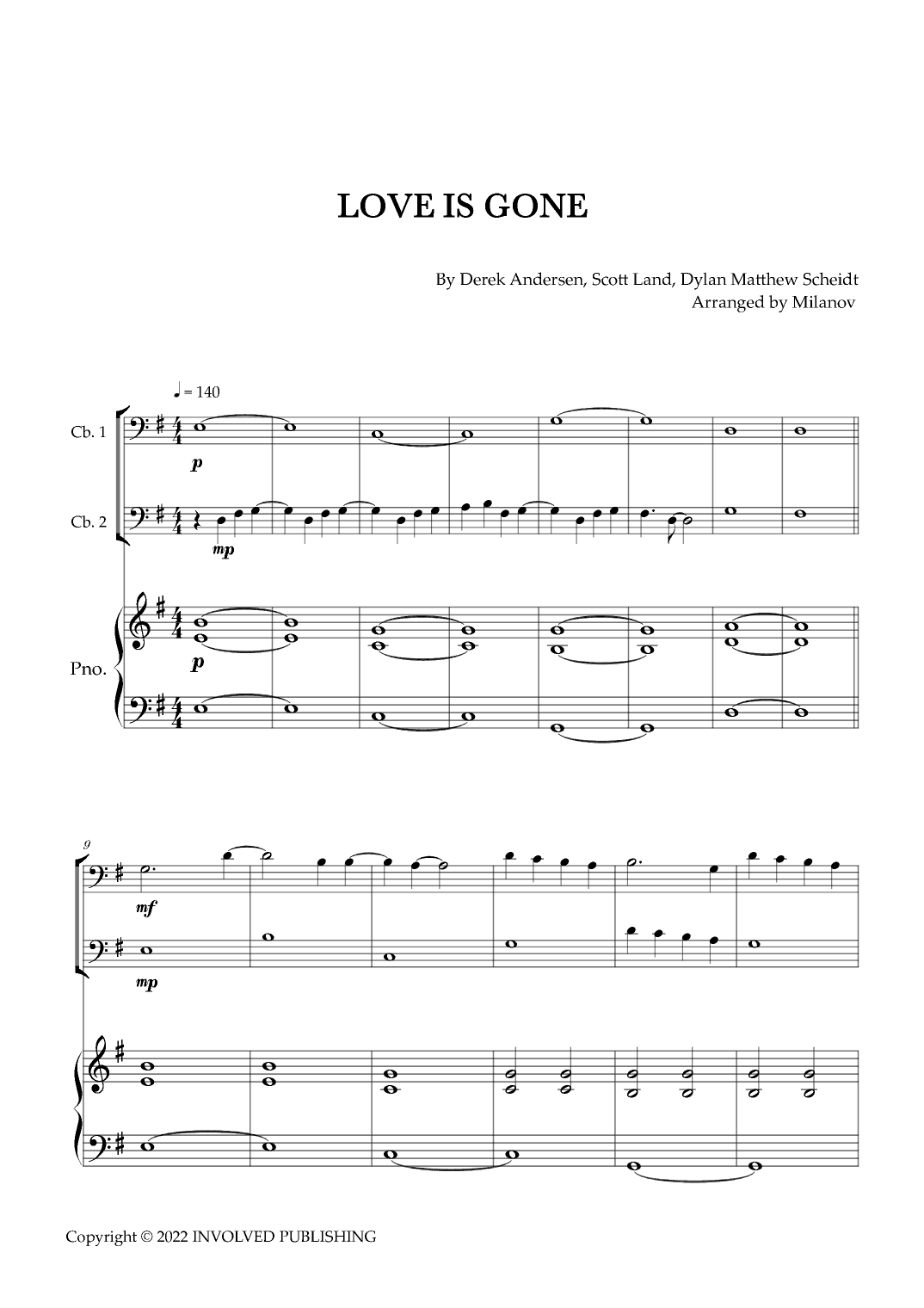 Love Is Gone (arr. Milanov)
