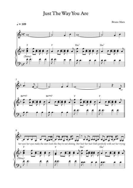 Just The Way You Are (arr. Pineapplechord)