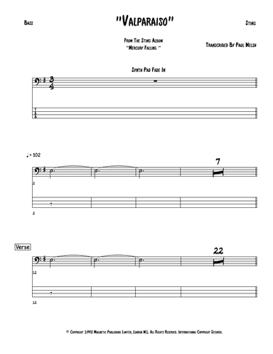 Valparaiso (arr. Accubass)