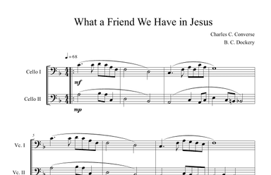 What a Friend We Have in Jesus (Cello Duet) (arr. B. C. Dockery)