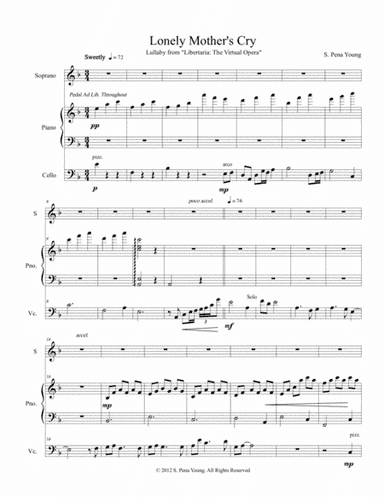 Lonely Mother Cry Lullaby for Soprano, Cello, Piano